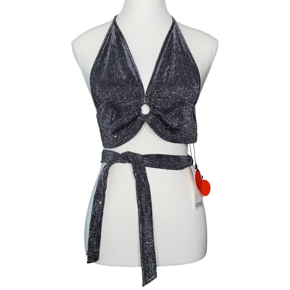 ▪️|NWT| CIDER Taylor Swift Eras Tour ✨Glitter✨Backless O-Ring Halter Top